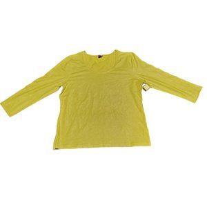Boo‎ Gemes Yellow Long Sleeve Shirt Women's Size Large NWT New with Tags